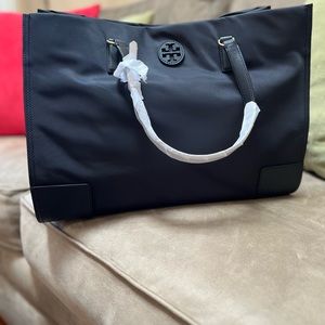 Tory Burch Ella Nylon Tote - New With Tags - Black - Nylon - Medium Size